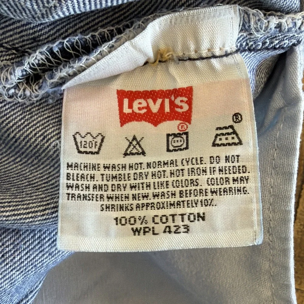 Vintage Levis Jeans 501 Mens 34X32 Blue Denim 2004 Button Fly Straight 32.5X28 - Picture 10 of 16